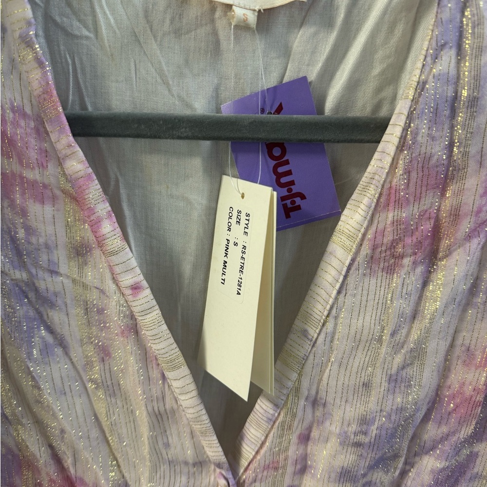 Purple and Gold V-Neck Dress maxi dress